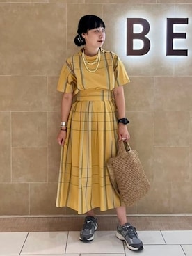「アイテム（シャツ/ブラウス）」を使った、BEAMS BOYさん（レディース・162cm）の夏コーディネート