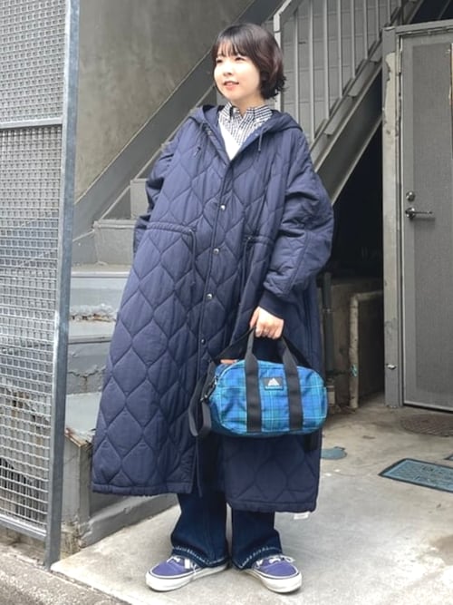 セール】【1/15再値下げ】ナイロン キルティング フード コート