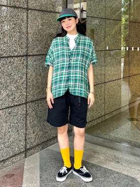 「アイテム（キャップ）」を使った、BEAMS BOYさん（レディース・161cm）の夏コーディネート