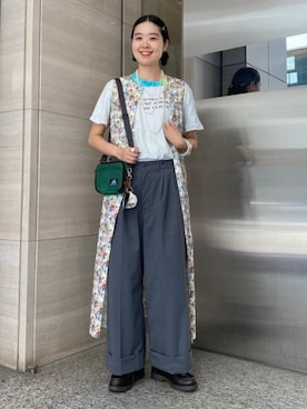 「シャツワンピ」｜BEAMS BOYさん（レディース・160cm）の夏コーディネート