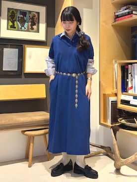 「LACOSTE（ラコステ）のアイテム」を使った、BEAMS BOYさん（レディース・155cm）の冬コーディネート