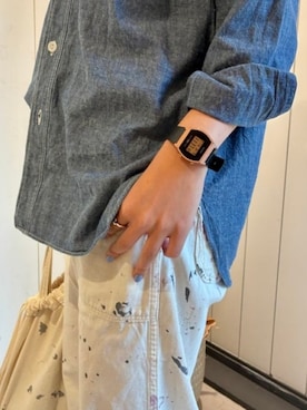 「CASIO（カシオ）のCASIO / LW-204 ＜ユニセックス / 日常生活用防水＞（デジタル腕時計、ピンク系）」を使った、BEAMS BOYさん（レディース・153cm）の夏コーディネート