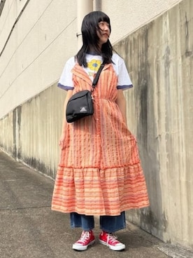 「BEAMS BOY（ビームスボーイ）のアイテム（ワンピース/ドレス）」を使った、BEAMS BOYさん（レディース・161cm）の夏コーディネート