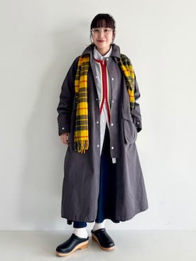 「アイテム（デニムスカート）」を使った、BEAMS BOYさん（レディース・158cm）の冬コーディネート