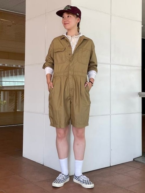 美品☆BEAMS BOY コーデュロイ サロペット ブラウン ショーツ オールインワン（サロペット/オーバーオール）｜BEAMS