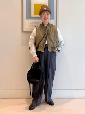 「アイテム（MA-1）」を使った、BEAMS BOYさん（レディース・156cm）の夏コーディネート
