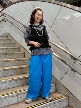 「BEAMS BOY（ビームスボーイ）のランダム パール ネックレス（ネックレス、ホワイト系）」を使った、BEAMS BOYさん（レディース・153cm）の夏コーディネート