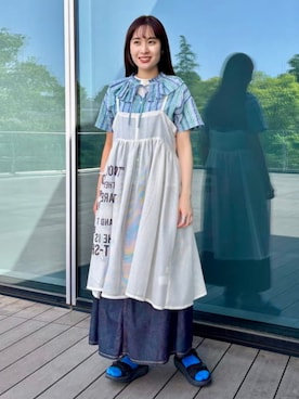 「BEAMS BOY（ビームスボーイ）のアイテム（ワンピース）」を使った、BEAMS BOYさん（レディース・158cm）の夏コーディネート