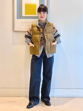「アイテム（ヘアアクセサリー）」を使った、BEAMS BOYさん（レディース・158cm）の秋コーディネート