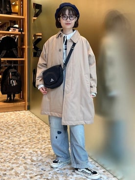 「アイテム（ハンチング/ベレー帽）」を使った、BEAMS BOYさん（レディース・155cm）の秋コーディネート