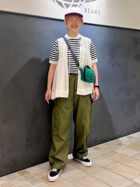 「ミニショルダー」｜BEAMS BOYさん（レディース・156cm）の夏コーディネート