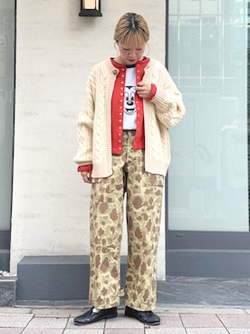 「Buzz Rickson's（バズリクソンズ）のアイテム」を使った、BEAMS BOYさん（レディース・166cm）の冬コーディネート