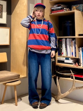 「BEAMS BOY（ビームスボーイ）のアイテム（帽子）」を使った、BEAMS BOYさん（レディース・161cm）の春コーディネート