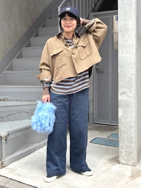 「アイテム（ブルゾン）」を使った、BEAMS BOYさん（レディース・149cm）の秋コーディネート