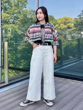 トップス Yarmo / Smock Top beams boy BEAMS BOY（ビームスボーイ）の「Yarmo/ Cropped Tabard Gingham