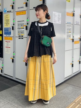 「タータンチェック」｜BEAMS BOYさん（レディース・155cm）の夏コーディネート