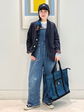 「アイテム（シュシュ）」を使った、BEAMS BOYさん（レディース・158cm）の冬コーディネート