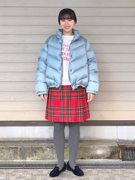 「アイテム（ダウンジャケット/コート）」を使った、BEAMS BOYさん（レディース・160cm）の秋コーディネート