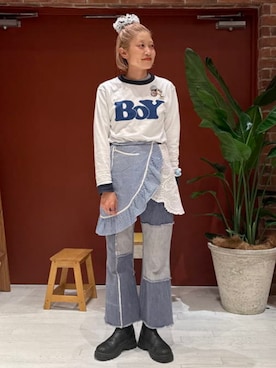 「Ray BEAMS（レイビームス）のアイテム」を使った、BEAMS BOYさん（レディース・155cm）の夏コーディネート