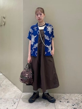 「SUN SURF（サンサーフ）のアイテム」を使った、BEAMS BOYさん（レディース・159cm）の夏コーディネート