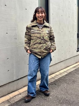 「アイテム（ミリタリージャケット）」を使った、BEAMS BOYさん（レディース・150cm）の秋コーディネート