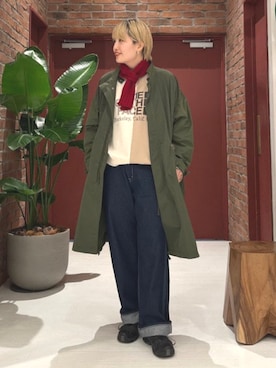 「アイテム（モッズコート）」を使った、BEAMS BOYさん（レディース・163cm）の秋コーディネート
