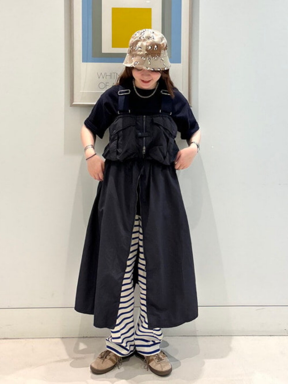 BEAMS BOYボーダー柄カジュアルパンツ BEAMS BOY パンツ ボーイ マルチストライプ レディース