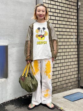 「アイテム（バレッタ/ヘアクリップ）」を使った、BEAMS BOYさん（レディース・151cm）の夏コーディネート