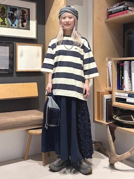 「LACOSTE（ラコステ）のアイテム」を使った、BEAMS BOYさん（レディース・153cm）の春コーディネート