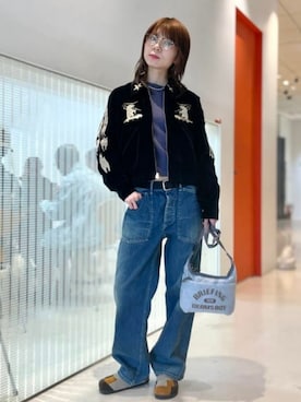 「BRIEFING(ブリーフィング)のアイテム(バッグ)」を使った、BEAMS BOYさん(レディース・162cm)の秋コーディネート