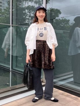 「Champion（チャンピオン）のアイテム」を使った、BEAMS BOYさん（レディース・165cm）の夏コーディネート