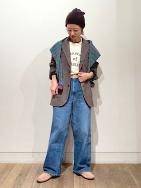 「BEAMS BOY（ビームスボーイ）のアイテム（テーラードジャケット）」を使った、BEAMS BOYさん（レディース・158cm）の秋コーディネート