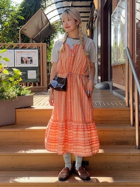 「BEAMS BOY（ビームスボーイ）のアイテム（ワンピース/ドレス）」を使った、BEAMS BOYさん（レディース・169cm）の夏コーディネート