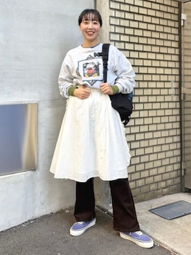 「アイテム（バックパック/リュック）」を使った、BEAMS BOYさん（レディース・165cm）の冬コーディネート