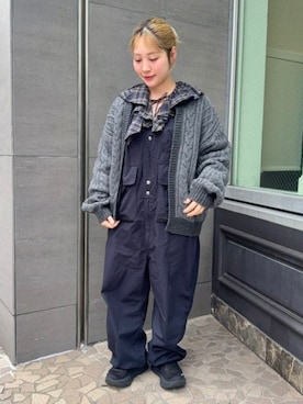 「BEAMS BOY（ビームスボーイ）のアイテム（オールインワン・サロペット）」を使った、BEAMS BOYさん（レディース・153cm）の冬コーディネート