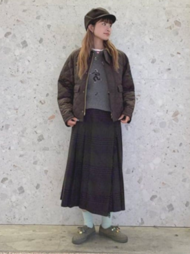 「Barbour（バブアー）のアイテム」を使った、BEAMS BOYさん（レディース・169cm）の秋コーディネート