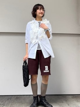 「ショーツスタイル」｜BEAMS BOYさん（レディース・168cm）の秋コーディネート