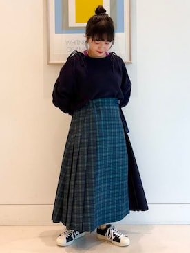 「アイテム（ニット/セーター）」を使った、BEAMS BOYさん（レディース・149cm）の夏コーディネート