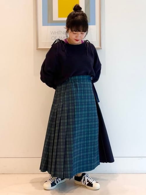 LACOSTE beamsboy 別注 チェック柄 プリーツスカート BEAMS BOY 別注