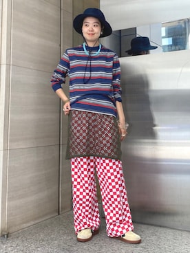 「ハットコーデ」｜BEAMS BOYさん（レディース・160cm）の秋コーディネート