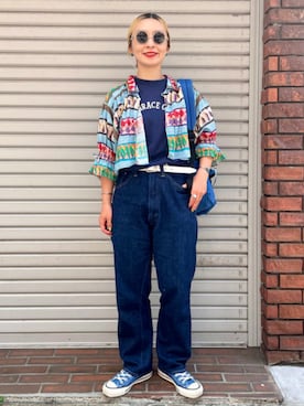 「アイテム（シュシュ、グレー系）」を使った、BEAMS BOYさん（レディース・151cm）の夏コーディネート