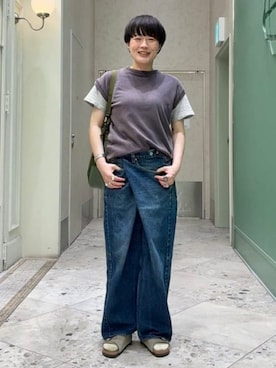 「BRIEFING（ブリーフィング）のアイテム」を使った、BEAMS BOYさん（レディース・159cm）の夏コーディネート