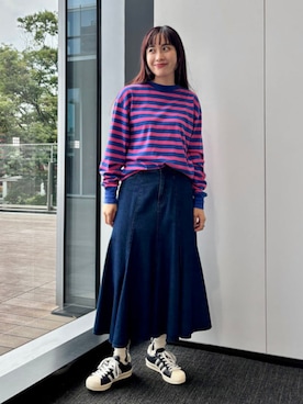 「ボーダートップス」｜BEAMS BOYさん（レディース・158cm）の夏コーディネート