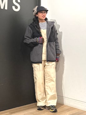 「アイテム（オールインワン・サロペット）」を使った、BEAMS BOYさん（レディース・157cm）の秋コーディネート