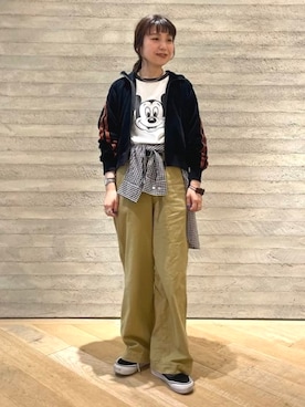 「アイテム（チノパンツ）」を使った、BEAMS BOYさん（レディース・159cm）の秋コーディネート