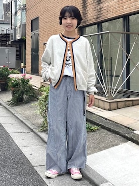 「カーディガン」｜BEAMS BOYさん（レディース・150cm）の秋コーディネート