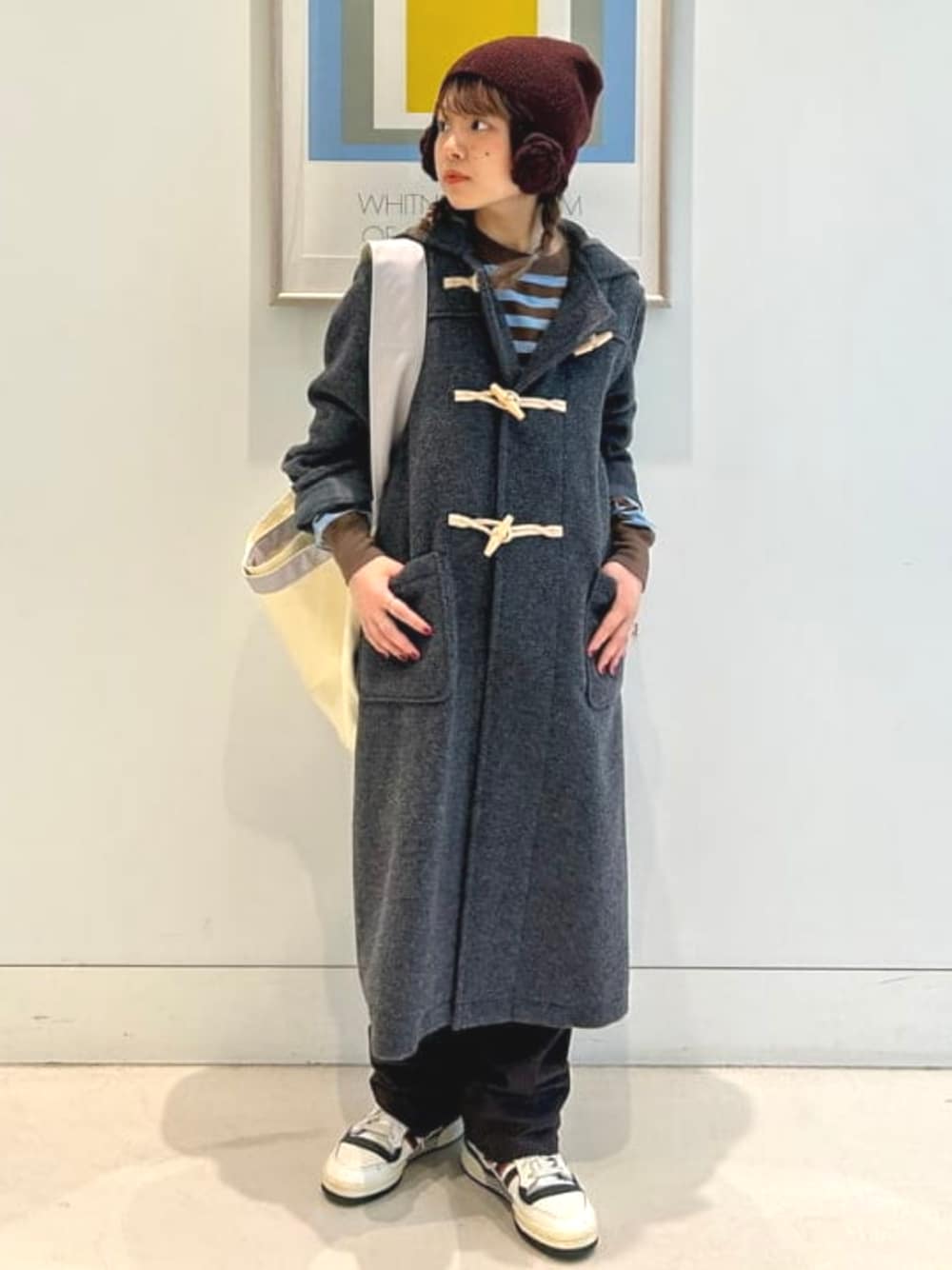 BEAMS BOYのダッフルコート（グレー系）を使ったレディース人気