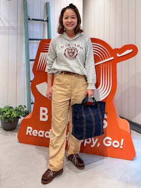 「BEAMS BOY（ビームスボーイ）のTimberland / NOREEN 3EYE（モカシン/デッキシューズ、ブラウン系）」を使った、BEAMS BOYさん（レディース・169cm）の秋コーディネート