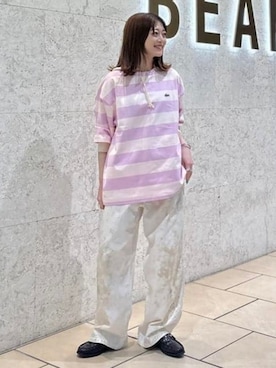 「LACOSTE（ラコステ）のアイテム」を使った、BEAMS BOYさん（レディース・153cm）の春コーディネート