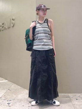 「アイテム（バックパック/リュック）」を使った、BEAMS BOYさん（レディース・159cm）の夏コーディネート
